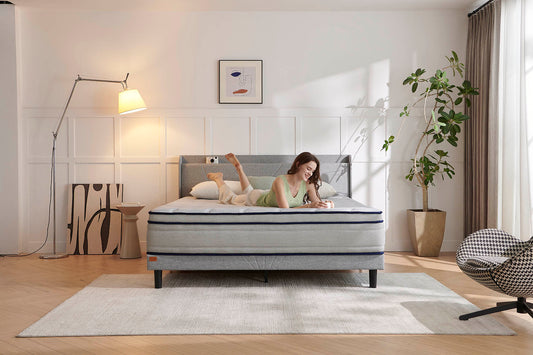 Nisien 10 /12 inch Mattress, Cooling Gel Memory Foam Hybrid Mattress in a box, Queen, Medium,Euro Top