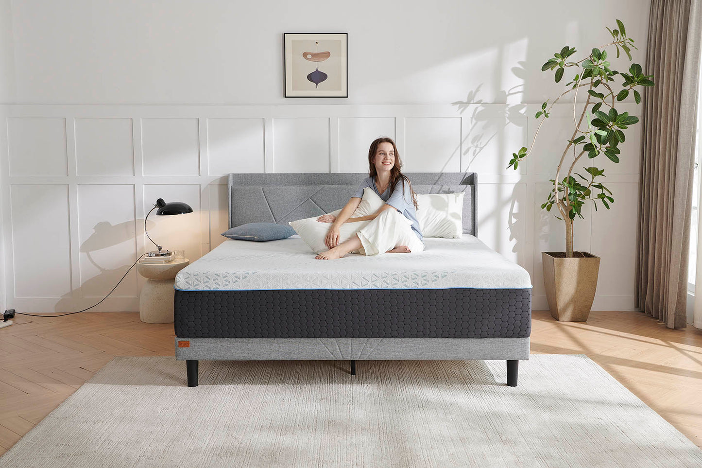 12/14 inch Memory Foam Mattress for Back Pain, Cooling Copper Gel Bed in a Box, Foam Made in USA, CertiPUR-US Certified, Therapeutic Medium Firm