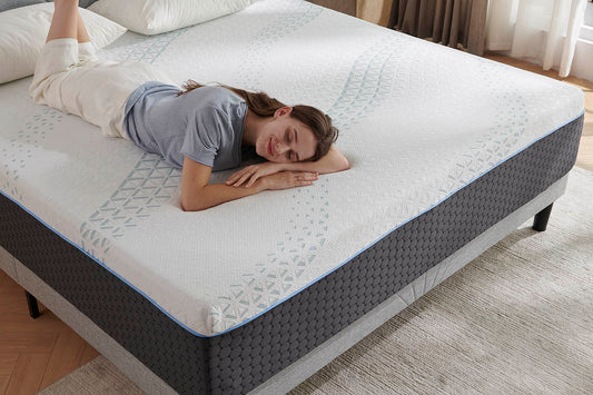 12/14 inch Memory Foam Mattress for Back Pain, Cooling Copper Gel Bed in a Box, Foam Made in USA, CertiPUR-US Certified, Therapeutic Medium Firm