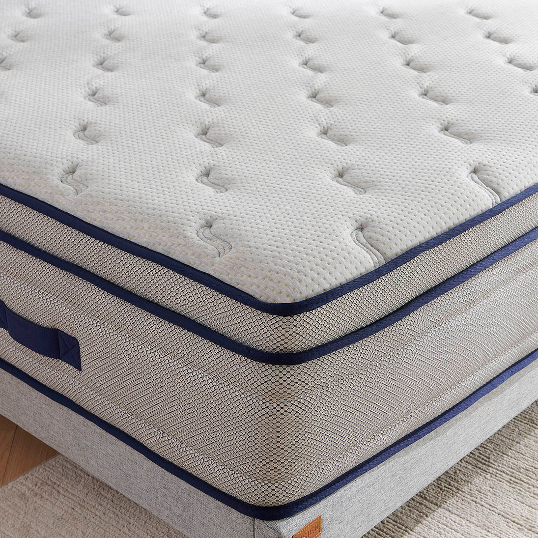 Nisien 10 /12 inch Mattress, Cooling Gel Memory Foam Hybrid Mattress in a box, Queen, Medium,Euro Top