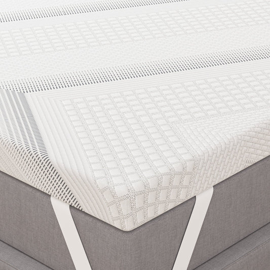 3 Inch Firm Mattress Topper Queen Size, Memory Foam Bed Topper with Soft & Firm Options for Back Pain Relief, Mattress Topper with 2-Sided Cover, Ergonomic 5-Zone Design, CertiPUR Certified