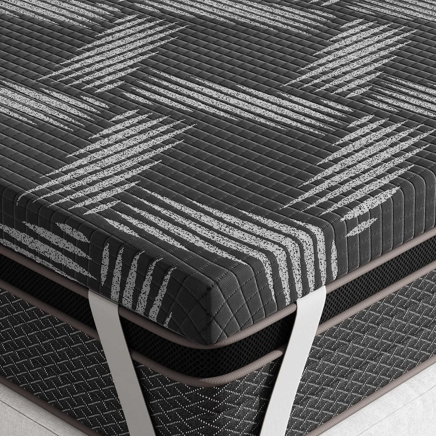 Memory Foam Mattress Topper Queen Size, 3 Inch Gel Infused Cooling Mattress Pad with Breathable Bamboo Cover, Pressure Relief & Machine Washable Bed Topper