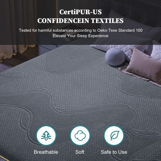 SUANP  Mattress, 10 Inch Gel Memory Foam Mattress in a Box, Plush Comfort Twin Size Mattress for Motion Isolation & Pressure Relief