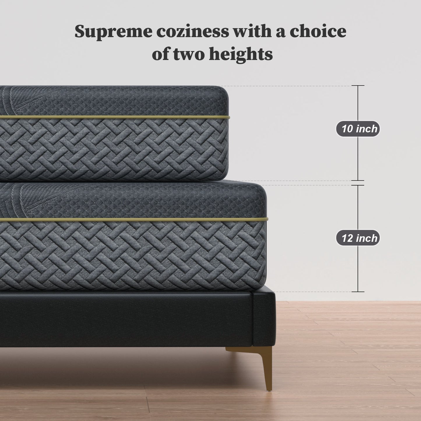 SUANP  Mattress, 10 Inch Gel Memory Foam Mattress in a Box, Plush Comfort Twin Size Mattress for Motion Isolation & Pressure Relief