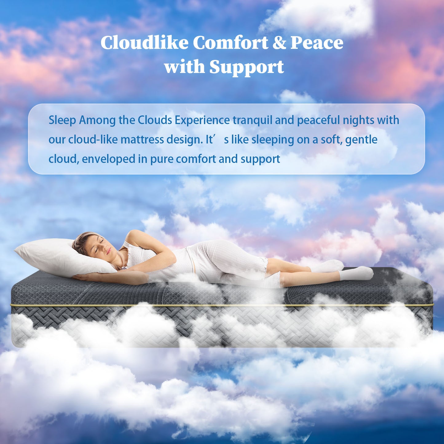 SUANP  Mattress, 10 Inch Gel Memory Foam Mattress in a Box, Plush Comfort Twin Size Mattress for Motion Isolation & Pressure Relief