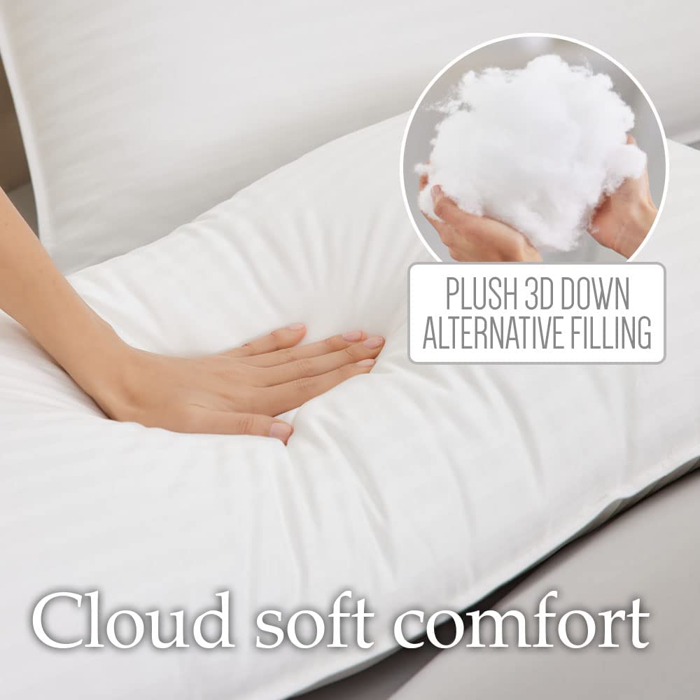 Natural Comfort White Microfiber Down Alternative Gel-Like Pillow (Set of  4) King 
