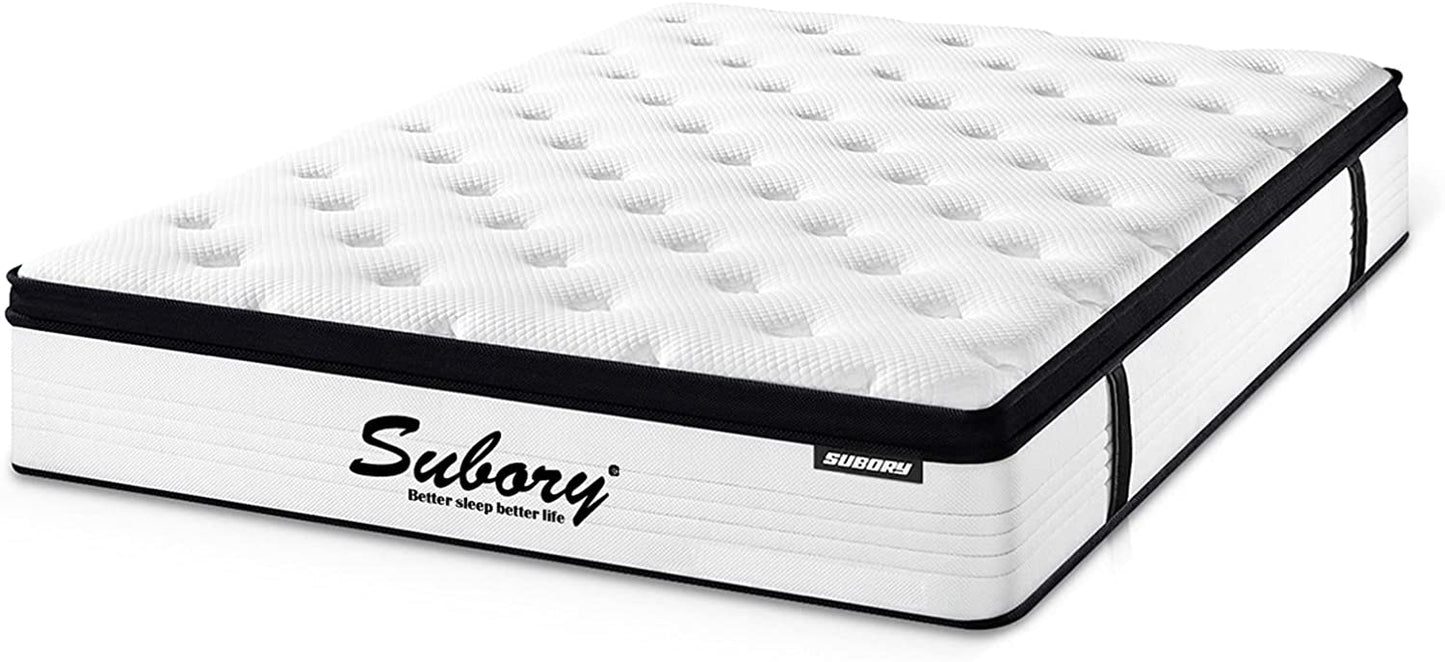 11 Inch Hybrid Gel Memory Foam Mattress in a Box, Individually Wrapped Pocket Coil Innerspring for Pressure Relief&Cooler Sleeping,CertiPUR-US Certified |10-Year Support