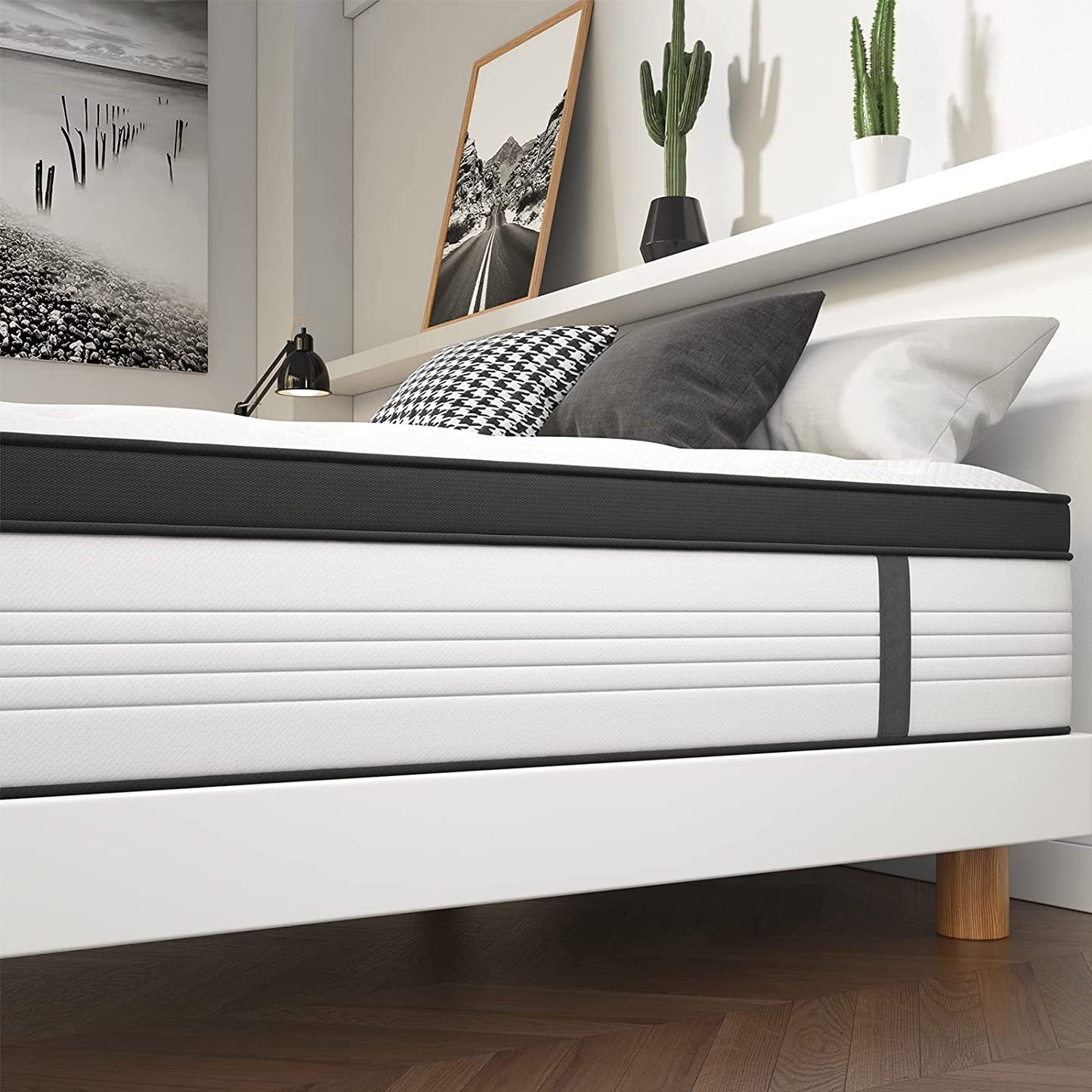 11 Inch Hybrid Gel Memory Foam Mattress in a Box, Individually Wrapped Pocket Coil Innerspring for Pressure Relief&Cooler Sleeping,CertiPUR-US Certified |10-Year Support