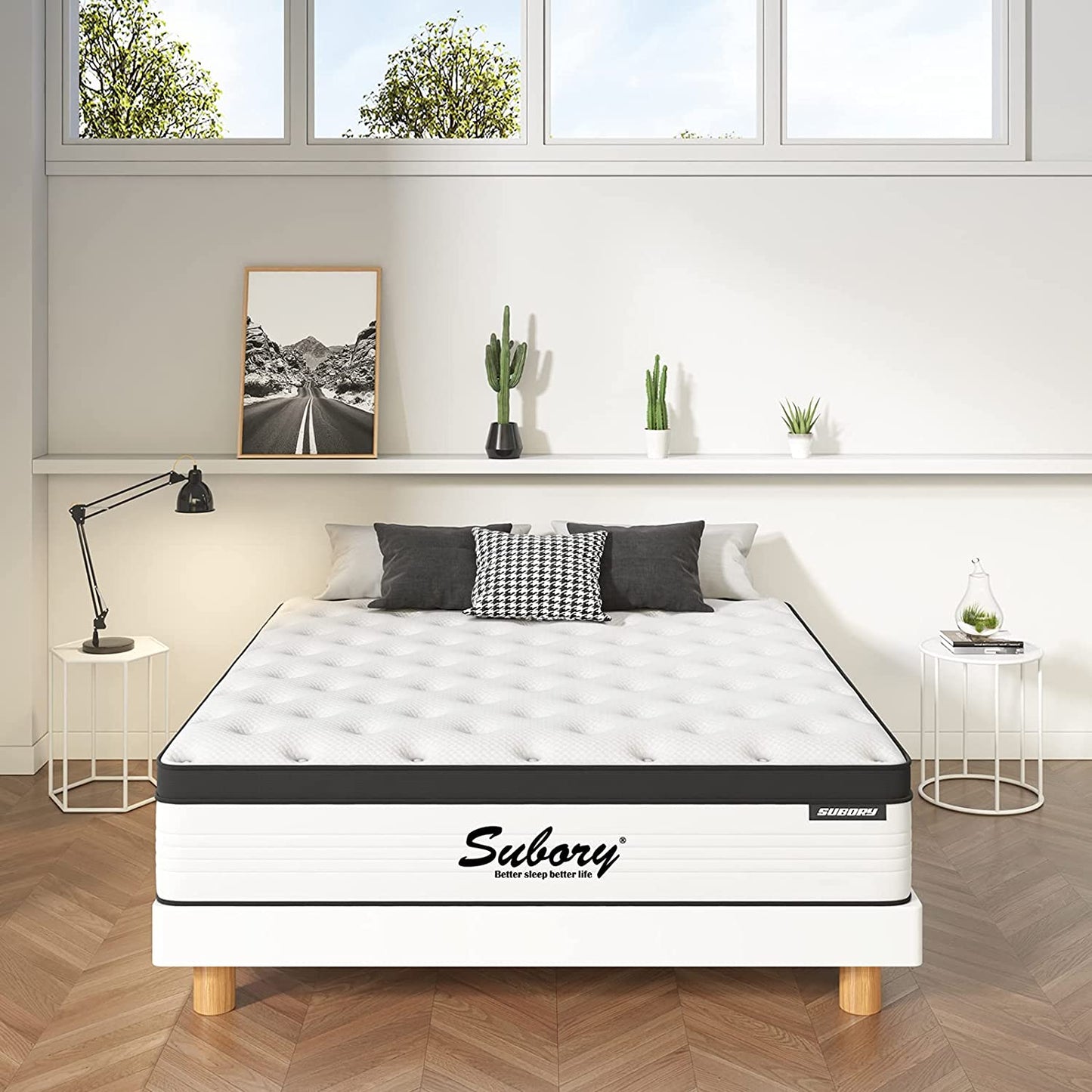 11 Inch Hybrid Gel Memory Foam Mattress in a Box, Individually Wrapped Pocket Coil Innerspring for Pressure Relief&Cooler Sleeping,CertiPUR-US Certified |10-Year Support